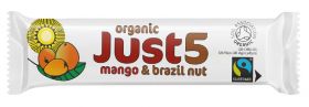 Just5 Mango & Brazil Nut Bars 40g x18