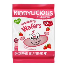 Kiddylicious Strawberry Wafers Maxi Bag 40g (10's) x4