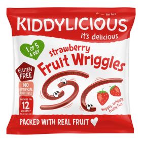 Kiddylicious Strawberry Fruit Wriggles 12g x18