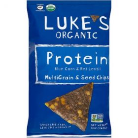 Luke's Organic Protein Blue Corn & Red Lentil Chips 142g x12