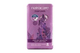 Natracare Natural Maxi Pads Night Time 10's x12