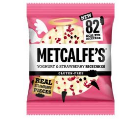 Metcalfe's Skinny Yoghurt & Strawberry Coated Rice Cakes 34g x12