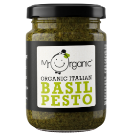 Mr Organic Vegan Basil Pesto (glass jar) 130g x6