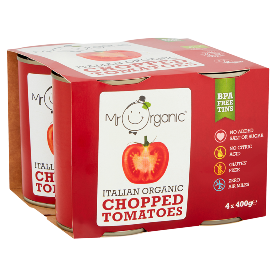 Mr Organic Chopped Tomato 400g x12