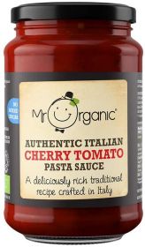 Mr Organic Cherry Tomato Pasta Sauce (glass jar) 350g x6