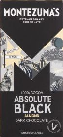 **Montezuma Absolute Black with Almonds 90g x12