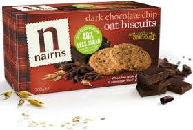 Nairns Dark Chocolate Chip Oat Biscuits 200g x8