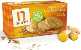 Nairns Stem Ginger Oat Biscuits 200g x10