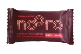 Nooro Banana & Cinnamon Vegan Oat bar CBD 25g x10