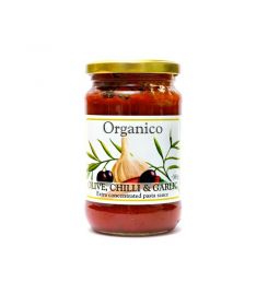 Organico Organic olive, chilli & garlic sauce 360gx6