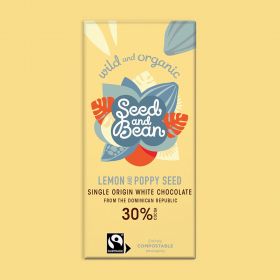 Seed & Bean ORG & FT White Lemon & Poppy Seeds Choc 85g x8