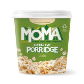 Moma Plain No Added Sugar Instant Porridge Pot 65g x 12