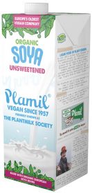 Plamil Organic Soya Milk 8x1L