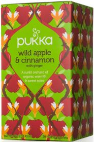 Pukka Tea Organic Wild Apple and Cinnamon with Ginger Teabags 40g (20's) x4