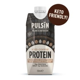 Pulsin Iced Coffee Plant Based Energy Shake 12x330ml 