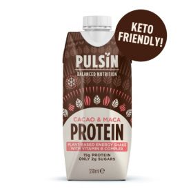 Pulsin Cacao & Maca Plant Energy Shake 12x330ml 
