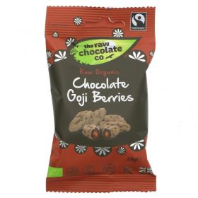 Raw Chocolate Goji Berries 12x28g Snack Packs