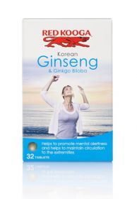 Red Kooga Ginseng & Ginkgo Biloba Tablets (600mg) 32's x6