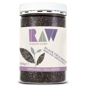 Raw Health Organic Black Chia seeds - Omega Rich 450g x6