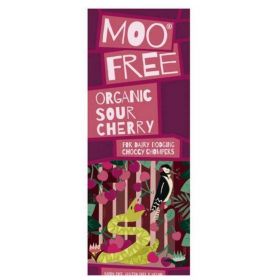 Moo Free ORG Premium Sour Cherry Cocoa Bar 80g x12