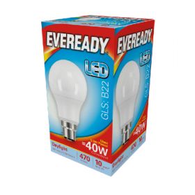 Eveready LED GLS 470LM B22 Daylight Boxed x5