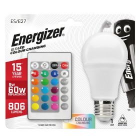 Enegizer colour changing E27 GLS LED RGB+W with remote x12