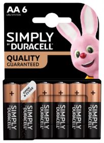 Duracell AA Batteries Simply 6's x10