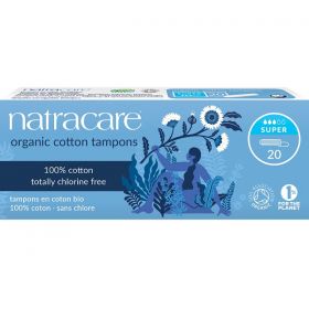 Natracare Organic Cotton Tampons Super + 20's x12