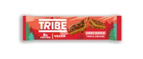 CLEARANCE - TRIBE Triple Decker Choc Maple Bar 40gx12 - BBD 12-04-23