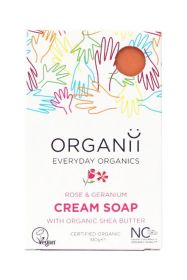 Organii Cream Soap Rose & Geranium Org (NCS) 12 x 100g