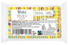 Wish4 Fairtrade Tuckshop Plain Flapjack 50g x24