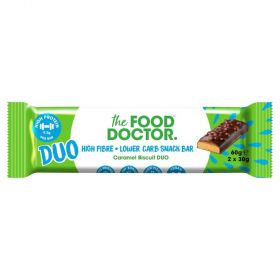 The Food Doctor Duo Bar - Caramel Biscuit 60g x12
