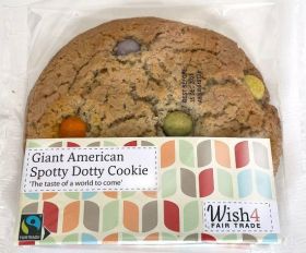 Wish4 Fairtrade Giant American Spotty Dotty Cookies 60g