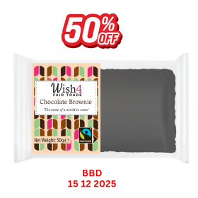 CLEARANCE - Wish4 Fair Trade Chocolate Brownie 50g x24 (15/12/2025)