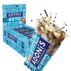 ADONiS Low sugar Vanilla & Coconut Keto Nut Bar 35g x16