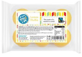 Wish4 Fairtrade Lemon 6 Muffins x8