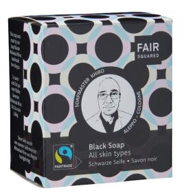 Fair Squared Facial Black Soap All Skin Types (includes cotton soap bag) 8 x 80g