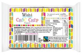 Wish4 Fairtrade Tuckshop Choc Chip Flapjack 60g x24
