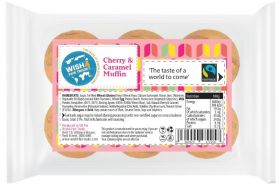 Wish4 Fairtrade Cherry and Caramel 6 Muffins x8