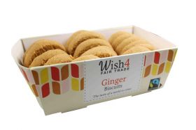 Wish4 Fairtrade Ginger Biscuits 220g x12