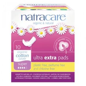 Natracare Extra cushion layer and wings- for medium to heavy flow x12