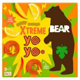 BEAR Xtreme Fruit Yoyos Sour Mango Multipack 20g (5's) x6