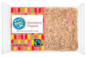 Wish4 Fairtrade Strawberry Flapjacks 60g x24