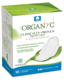 Organ(y)c Sanitary Pads Day folded Wings 100% cotton 12 x 10pcs (GOTS certified)