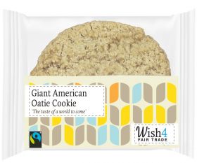 Wish4 Fairtrade Giant American Oatie Cookies 60g x1