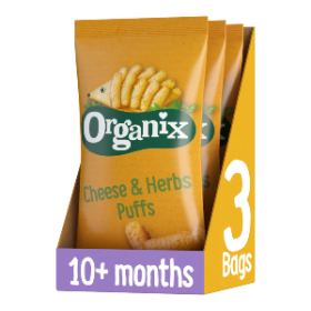 Organix Cheese & Herb Puffs 60g x3