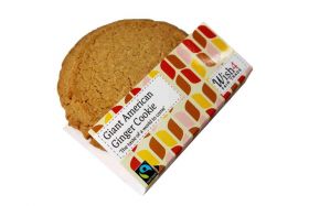 Wish4 Fairtrade Giant American Ginger Cookies 60g x1