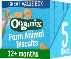 Organix Farm Animal Biscuits 100g x5