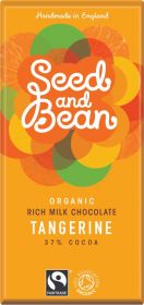 Seed & Bean Organic & Fairtrade Milk Tangerine Choc 75g x10