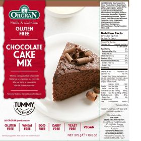 Orgran Chocolate Cake Mix 375g x8